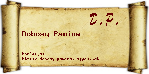Dobosy Pamina névjegykártya